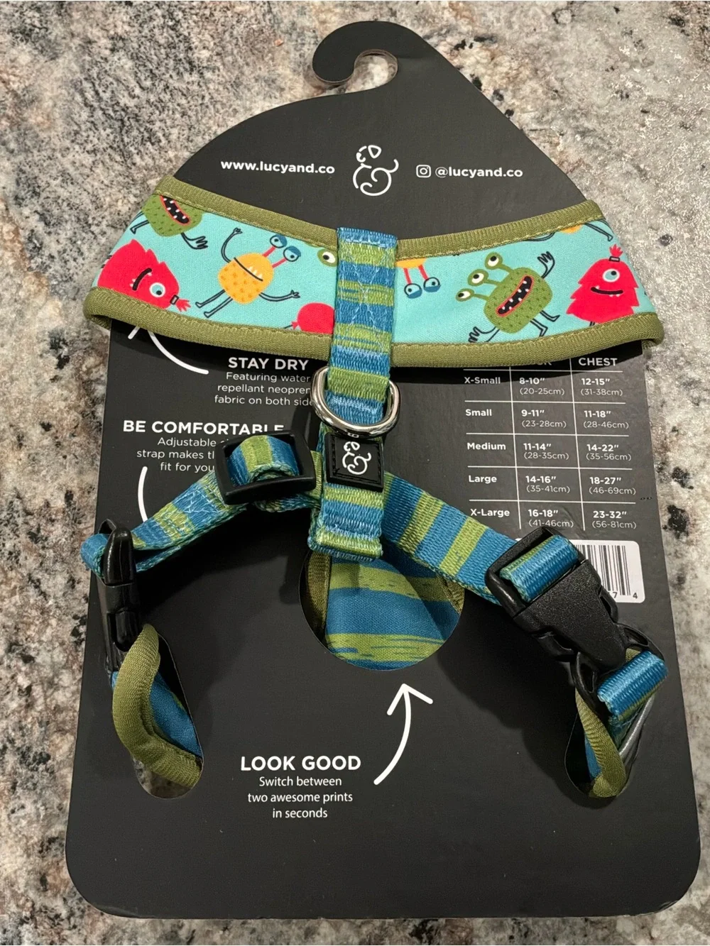 Water Resistance Comfortable Lucy & Co Reversible Dog Harness Size S dog NET